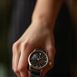 Customer Sana holding watch close-up